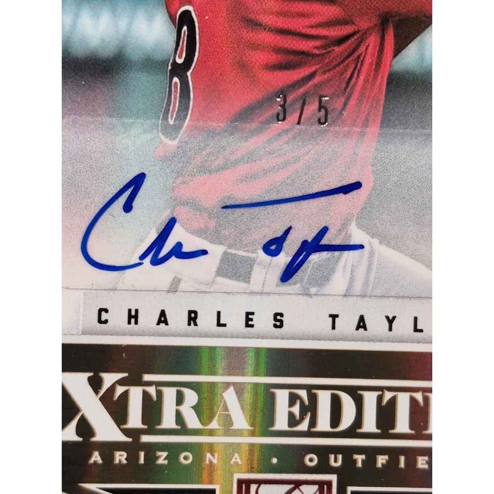 2012 Elite Extra Editoon Charles Taylor #50 Die-Cut‎ Auto Gold /5 Cardinals (AU) - Picture 7 of 11